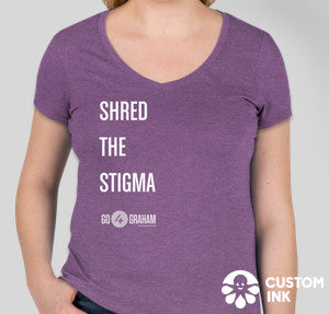 Go4Graham Women's District "Shred The Stigma" V-Neck T-Shirt